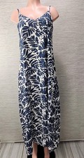 Nwt Cupshe Women's White With Blue Leaves DRESS, Size Small