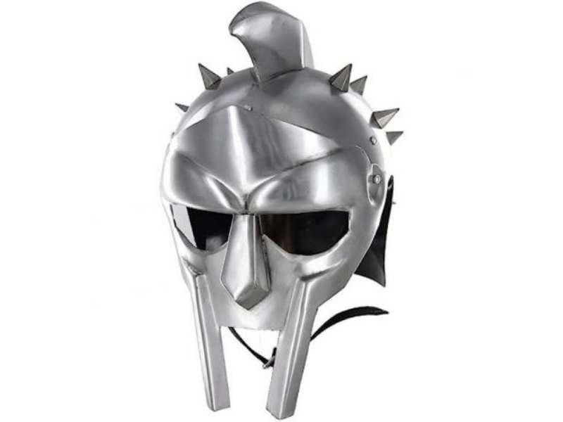Medieval Warrior Gladiator Roman Spiked Helmet Functional 18g Polish Steel Armor