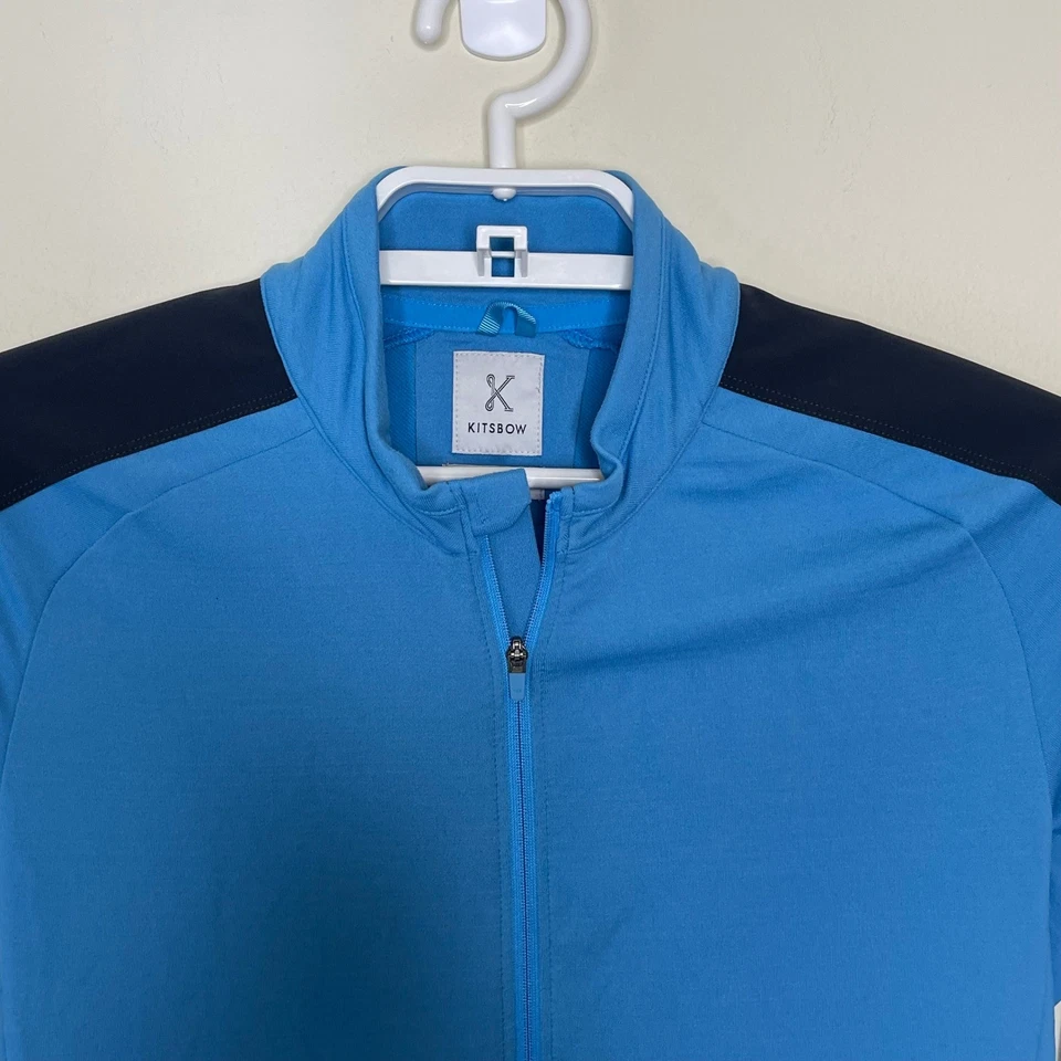 Kitsbow Orgin Jersey Mens Cycling Jacket Full Zip Blue Black XS Nylon Lycra - Image 3 of 4