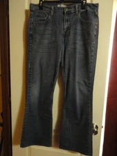 LEVI STRAUSS SIGNATURE MENS STRETCH BOOTCUT JEANS BLUE 35" X  29"