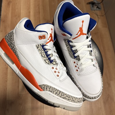 Jordan 3 Retro Knicks Men's Size 13 PREOWNED 136064-148 Jordan 3 Retro Knicks Men's Size 13 PREOWNED 136064-148