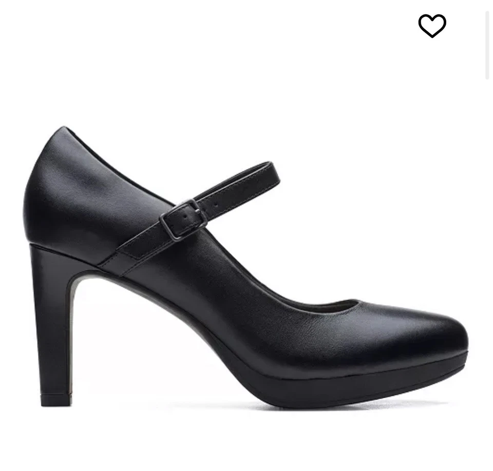 $77 Nuevo Sin Caja Negro Clarks Mujer Ambyr Shine Pump, 12m Foto 3 de 4