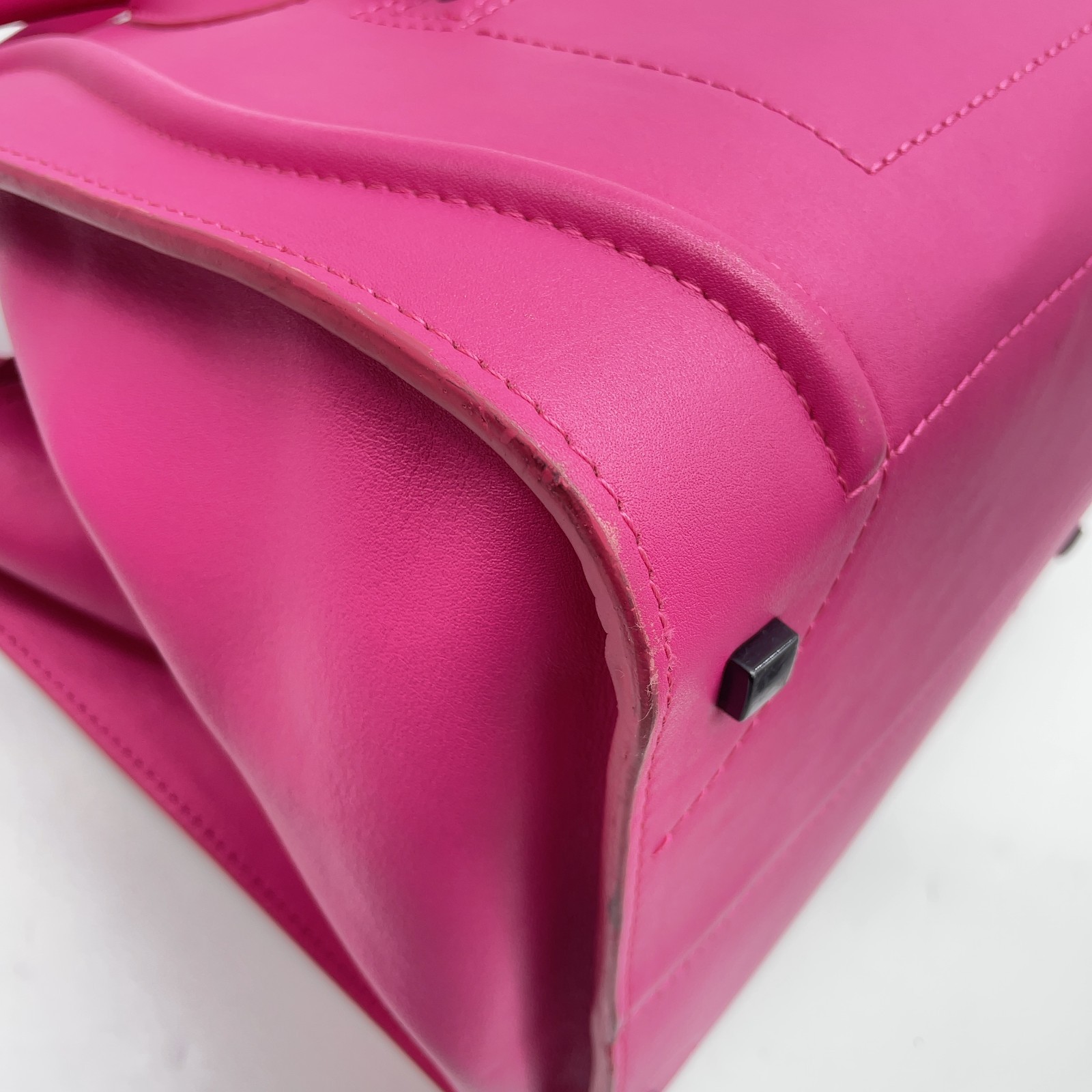 Authentic CELINE Luggage Small Square Phantom Lea… - image 8