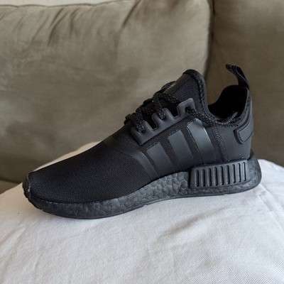 adidas NMD_R1 Black Mesh Lace Up Low Top Men's Athletic Sneakers