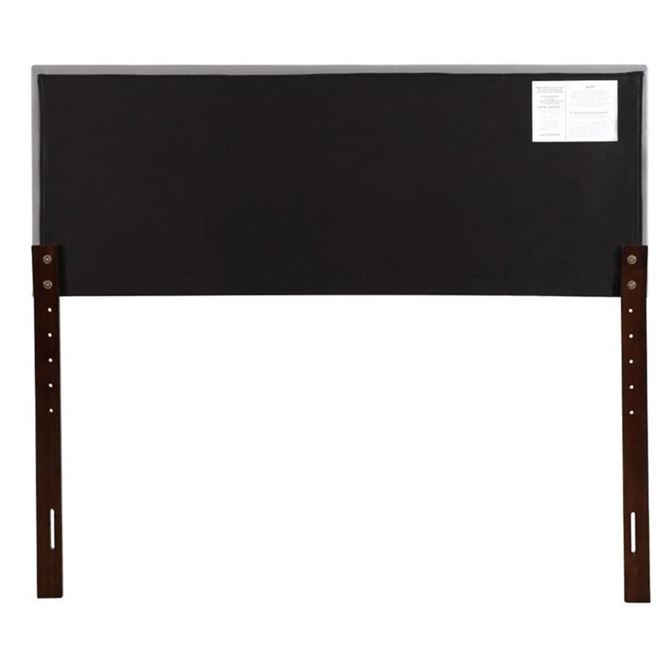 Cabecero King tapizado de cuero sintético Super Nova Glory Furniture en gris claro Foto 4 de 4