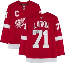 Dylan Larkin Detroit Red Wings Autographed Red Fanatics Premium Jersey
