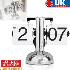 Retro Style 24 Hour Flip Desk Clock For Living Room Bedroom Study Room Office UK