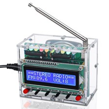 FM Radio Kit, ICSTATION Soldering Projects with LED Small, Green