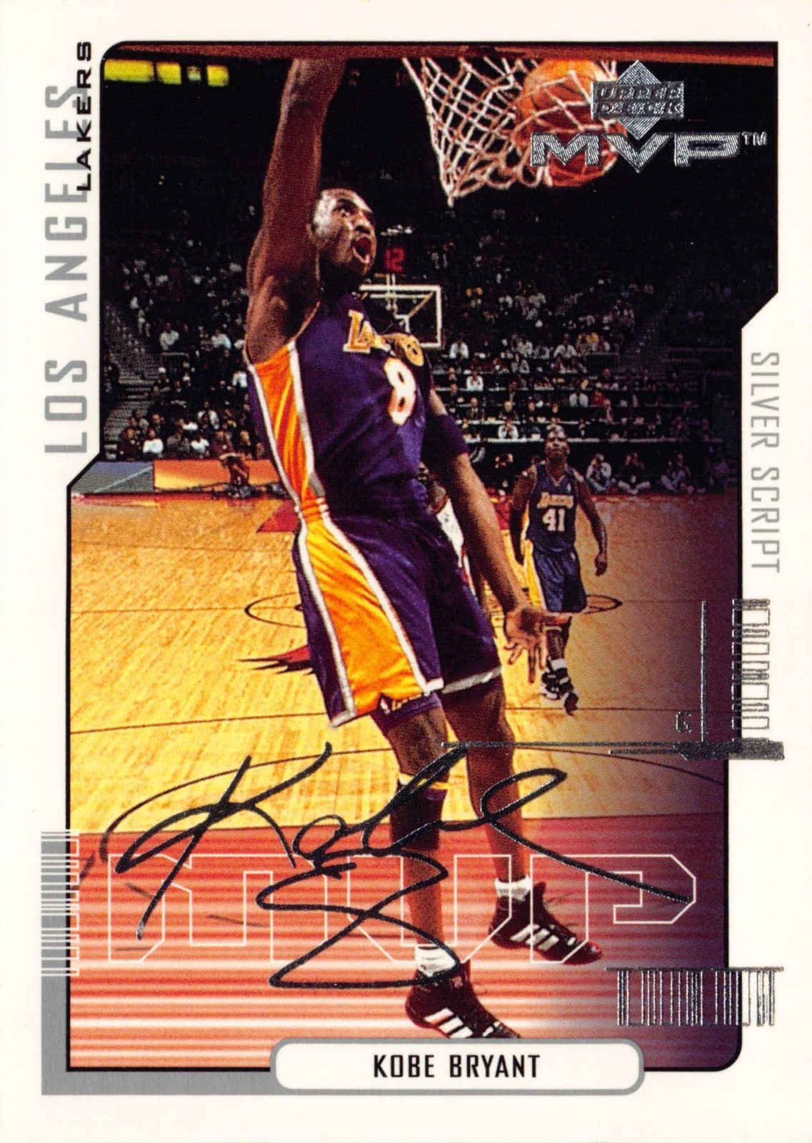 2000-01 Upper Deck MVP - Checklist Kobe Bryant #189 Silver Script Lakers
