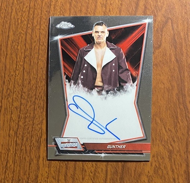 2026 Topps Chrome WWE Gunther Red Brand Auto Autograph #RBA-GUN