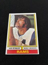 JACK REYNOLDS ROOKIE 1974 TOPPS LOS ANGELES RAMS NRMT #25 FOOTBALL CARD. rookie card picture