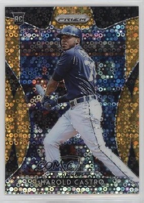 2019 Prizm Tier III Neon Orange Donut Circle /150 Harold Castro Rookie RC 1d0h