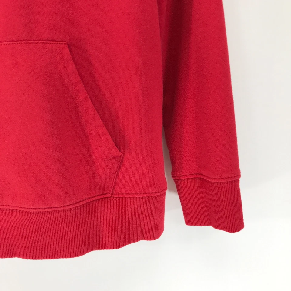 Tommy Hilfiger Sudadera Pullover Cremallera 1/4 Para Mujer Pequeña Roja Bordada Informal Foto 2 de 4