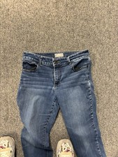 Chico's So Slimming Girlfriend Slim Leg Crop Jeans Sz 1 Or US 8 Light Wash