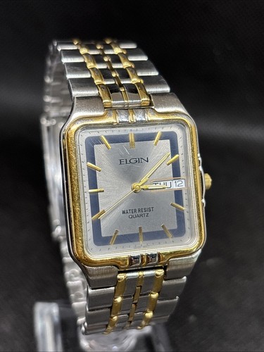 Elgin Men’s Day/Date Watch FC541-007 1M02 Japan Movement Two-Tone Bracelet
