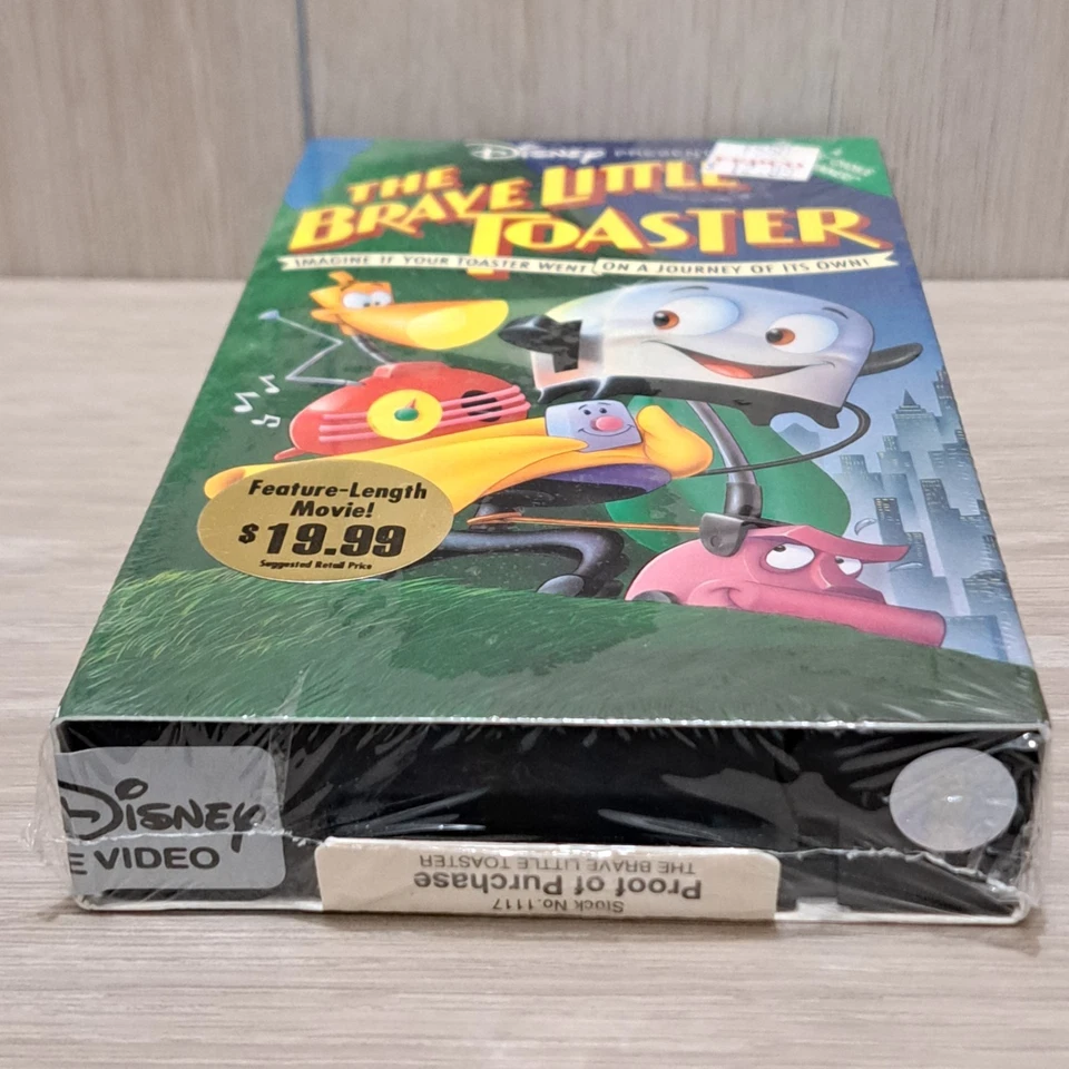 The Brave Little Toaster VHS SEALED Walt Disney RARE SLIP COVER EDITION 1988 - Image 4 of 4