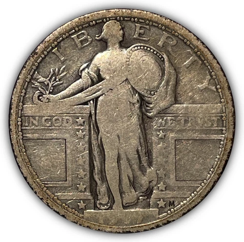 1917 Type 1 Standing Liberty Quarter Very Good VG Coin #25305