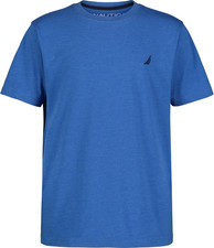 Boys' Short Sleeve Solid Crew Neck T-Shirt, Soft, Comfortable, Relaxed Fit