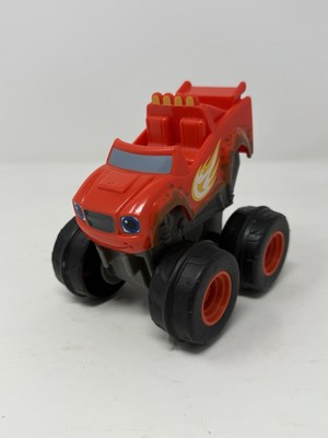 Blaze Monster Machines Wheelie Stunt Truck Push-Action Toy Used