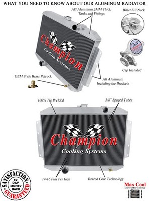 AAR Champion 3 Row All AAR Radiator for 1961-1962 International C130 V8 Engine