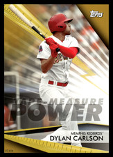 2020 Topps Pro Debut 5x7 Dylan Carlson #TMP-DC Tape-Measured Power Gold /10