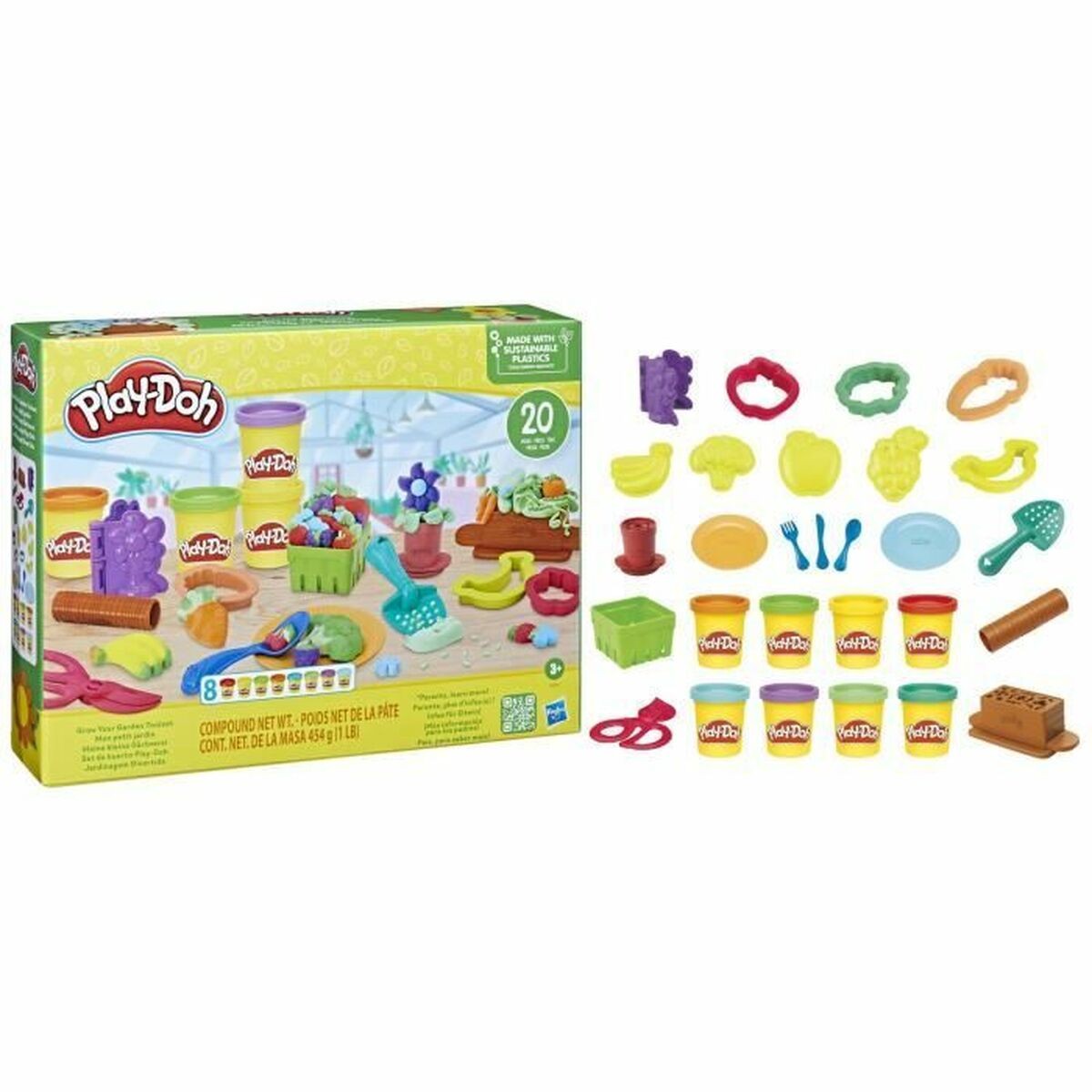 Set di Plastilina Play-Doh My Little Garden Multicolore