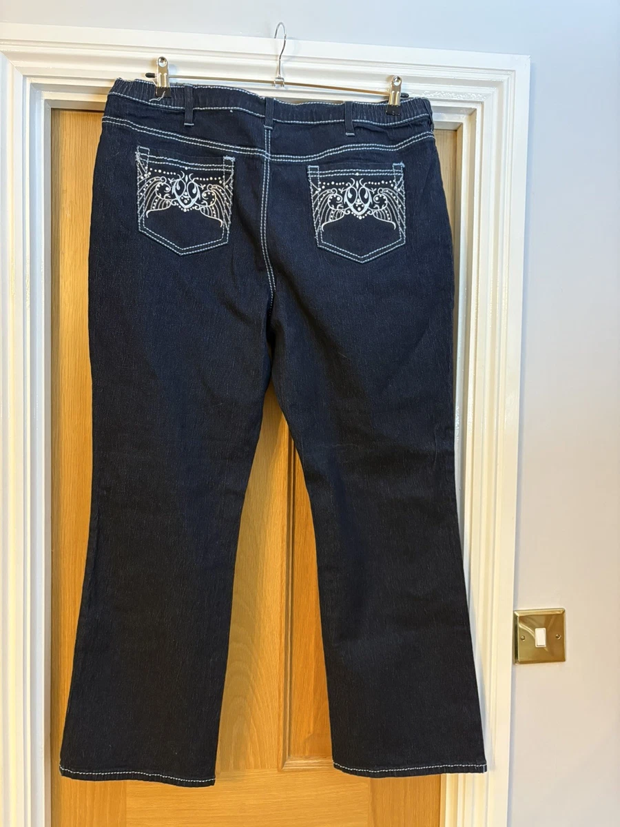 Jean Diane Gilman DG2 Coupe Bootcut - Taille 4, Bleu Foncé Délavé, Stretch, Neuf Sans étiquette