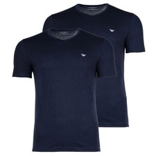 Image of Emporio Armani Men's T-Shirts, 2 Pack - Core Logoband, V-Neck, Regular Fit...