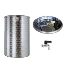 Botte Contenitore Inox 150 Litri Galleggiante Pneumatico Rubinetto Acciaio inox