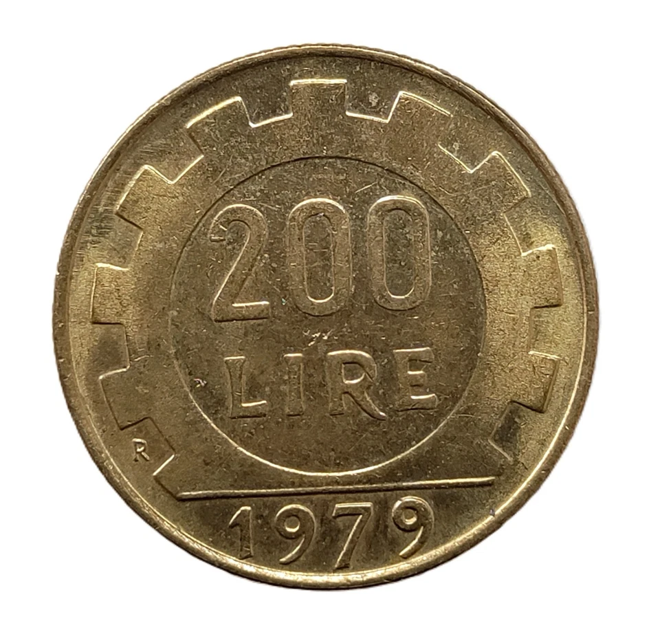 1979 200 Italian Lire Coin REPUBBLICA ITALIANA Free Shipping - Image 2 of 2