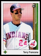 Terry Francona, 1989 Upper Deck, #536, Cleveland Indians,