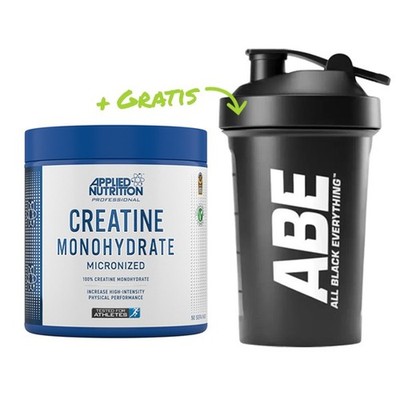 Applied Nutrition Micronized Creatine Monohydrate 250 g Gratis Bonus ABE Shaker