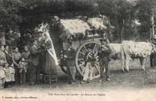 POSTCARD -LANDES - 40 - A WEDDING IN THE MOORS - THE RETURN OF THE CHURCH