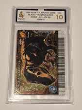 Black Tyrannosaurus Rex Dinosaur King Arcade Card - MGC 10 Graded SEGA #285816