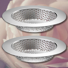 2PCS 4.5" Kitchen Bathroom Sink Strainer Stainless Steel Filter Drain Strainer