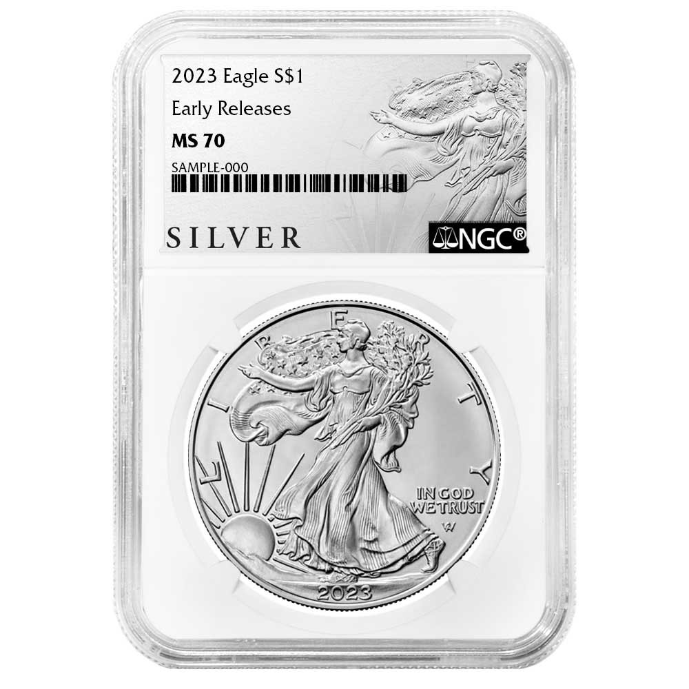2023 $1 American Silver Eagle NGC MS70 ER ALS Label