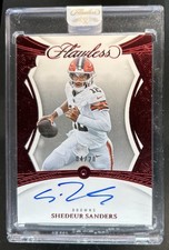 2025 Flawless Shedeur Sanders Rookie Gems Signatures Ruby Gemstone RC Auto #/20