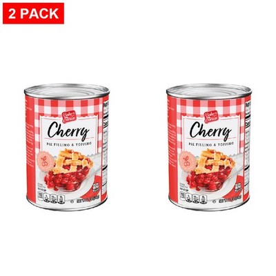 Baker's Corner Cherry Pie  Filling and Topping, 21 oz - Pack of 2