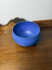 Henry Kendall Gernhardt signed studio pottery vintage blue 6in Bowl