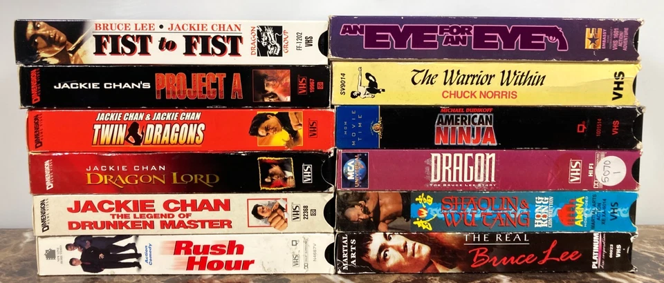 Jackie Chan Bruce Lee Chuck Norris VHS Lot Martial Arts Kung-Fu Action Movie - Image 2 of 4
