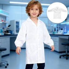Kids Halloween Dress up Costume Doctor Outfit Child Science Lab Coat