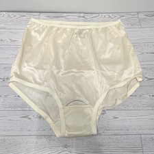Carole Womens High Waist Brief Panties Cream Ivory Nylon Size 8 NEW