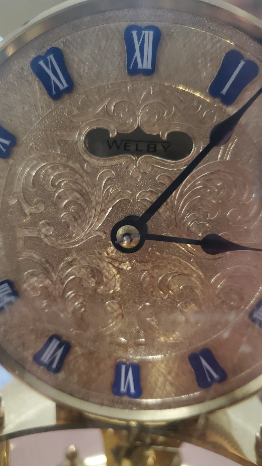 Vintage Welby Kieninger & Obergfell 400 Day Anniversary Torsion Clock Glass Dome eBay