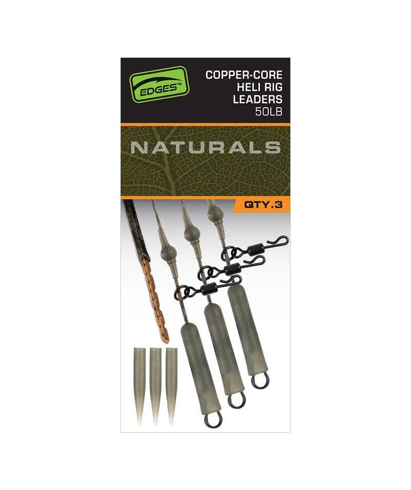 Fox Bordi Naturals Copper-Core Heli Attrezzi Pesca Leader / Pesca Carpa