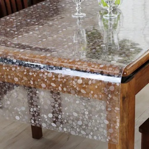 1.5mm Cobblestone Translucent Waterproof Soft Tablecloth Rectangle Table Cloths - Picture 6 of 20