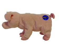 1993 TY Original Beanie Baby Squealer the Pig 7 Inches with PVC Pellets, No Tags