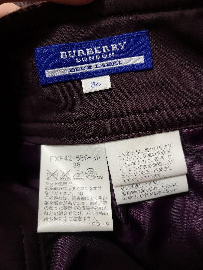 Burberry Blue Label Nova Plaid Pleated Mini Skirt Purple size 36