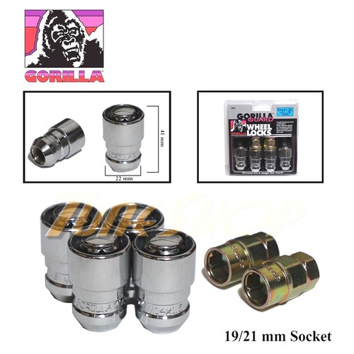 Gorilla Automotive 4 Acorn Lug Nuts + 2 Keys – 12x1.25 Chrome (61621-2K)
