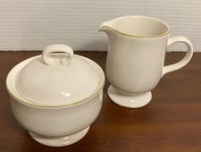 Mikasa Uptrend DG-400 Creamer and Sugar Bowl with Lid Vintage Rare Discontinued