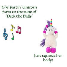 Farting Unicorn 8 Inch Christmas Ornament-Deck the Halls-KIDS LOVE IT 